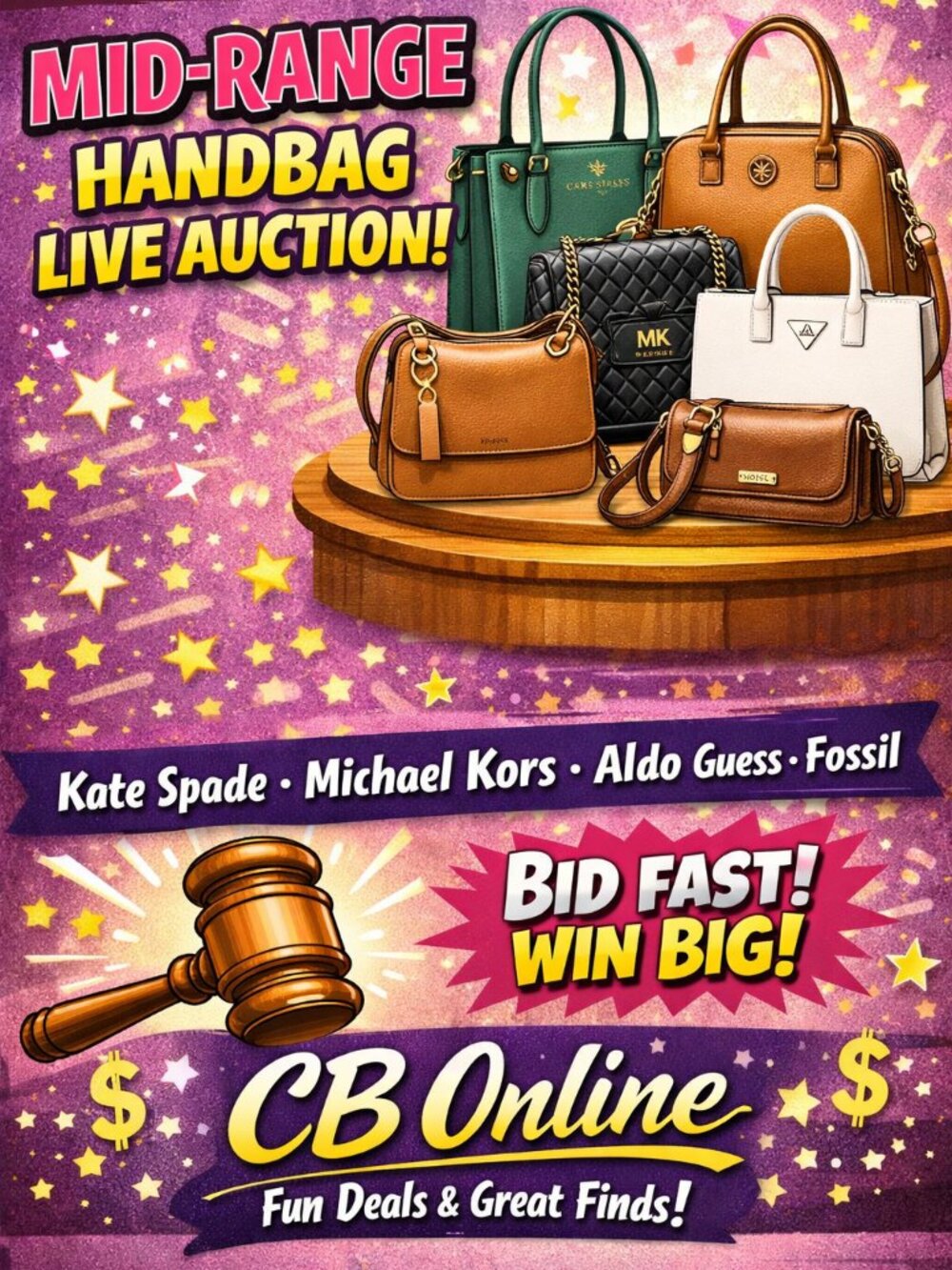 $20 MID-RANGE HANDBAG Auction